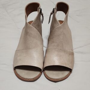 Sofft Taupe Open-Toe Mules
